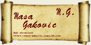 Maša Gaković vizit kartica